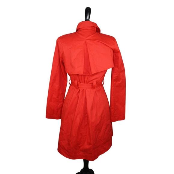 Cabi Short Trench Coat Convertible Red Hi Low Classic Academia Preppy - Picture 4 of 7